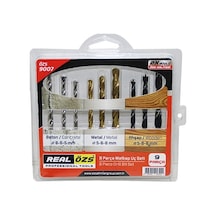 9 Parça Matkap Ucu Seti Beton - Metal - Ahşap - 5-6-8mm 5468