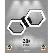 Farfalla Siyah Kasa, Beyaz Işık Modern Plafonyer Led Avize Siyah