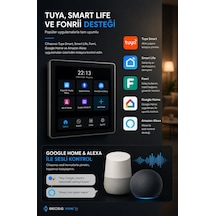 4 İnç Dokunmatik Ekran, Wifi Ve Zigbee, 3 Röle Çıkışlı, Tuya, Smart Life Ve Fonri Uyumluluğuyla Akıl
