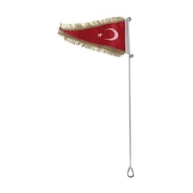 Bisiklet Bayrak Püsküllü Yeni Model Kırmızı