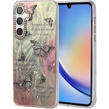 Newface Samsung Galaxy Uyumlu A34 5g Kılıf Blade Aynalı Desenli Kapak - Desen 6 Pembe