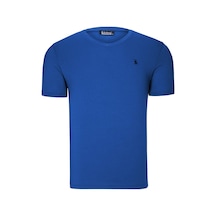 T8568 Dewberry V Yaka Erkek T-shırt-açık Sax Açık Sax