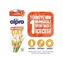 Alpro Şekersiz Yulaf Sütü 1 L Vegan Laktozsuz Bitkisel Bazlı