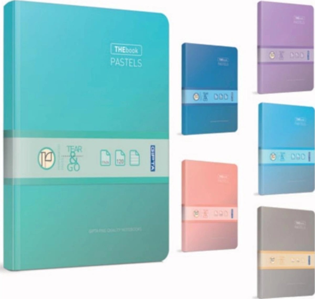 - Thebook Pastels Ip Dikiş Sert Kapak Defter 20x28 400 Yaprak Kareli Defter