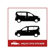 (2 Adet) Dacia Dokker Sticker Dokker Gölge Sticker Oto Sticker