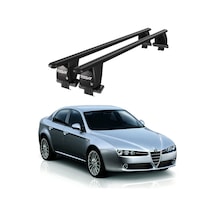 Royal Alfa Romeo 159 2005-2013 Uyumlu Siyah Kilitli Ara Atkı Port Bagaj Tavan Barı
