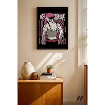 Jujutsu Kaisen Sukuna Poster, Siyah Çerçeveli Duvar Tablosu - Anime Severlere Özel Hediye