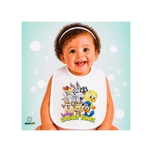 Looney Tunes Keten Bebek Mama Önlüğü Yumuşak - Emici - Yıkanabilir - Özel Tasarım P124 Çok Renkli