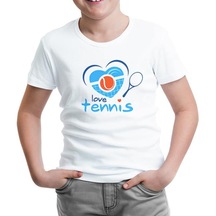 Tenis - Beat Beyaz Çocuk Tshirt