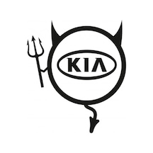 Kia Araba Komik Şeytan Sticker Yapıştırma