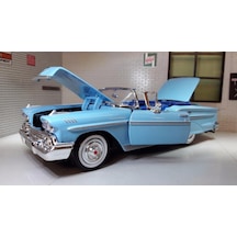 Motormax 1958 Chevrolet Impala Mavi 1/24 Model Araba