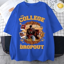 Flood Of Style Vintage Stil Rap Kanye West Koleji Bırakma T Shirt Erkekler Kadınlar Sıcak Satış Streetwear G Mavi