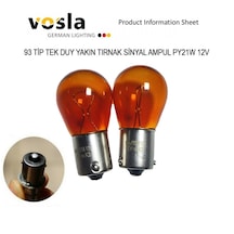 2 Adet Tek Duy Yakın Tırnak Sinyal Ampülü Py21w 12v Turuncu
