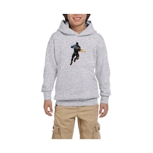 Zepplin Giyim Crysis Fire Warrior Gri Çocuk Kapşonlu Sweatshirt Gri