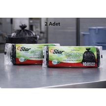 Star Plus Endüstriyel Jumbo Boy Atık Torbası 80x110 Cm 10 Adet Dayanıklı Sanayi Tipi Atık Poşeti 2 Adet