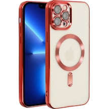 Apple Uyumlu - iPhone 13 Pro Kılıf Kross Magneticsafe Kapak - Kırmızı