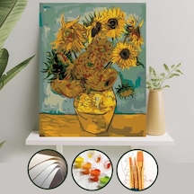 Sayılarla Boyama Tuval Seti 40X50 Cm - Ayçiçekleri