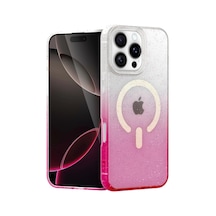Apple iPhone Uyumlu 16 Pro Max Pummel Shiny Magsafe Kapak - Pembe İtdark45853
