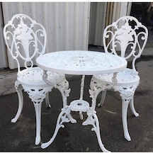 Aluminyumdokumcu Güllü Sandalye Güllü Tabla Ince Ayak Masa