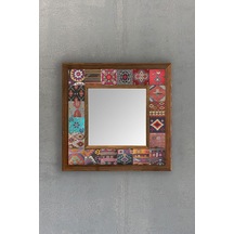 Tr Oscar Stone Decor Ahşap Çerçeveli Mozaik Doğaltaş Ayna 33 Cm X 33 Cm Ayn-022 Genel