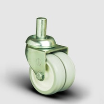 ET03ZKC50 Oynak Pimli Çiftli PVC Tekerlek Çap:50 Sanayi