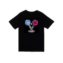 K-pop Demon Hunters & Saja Boys Parlayan Işık Çubukları Baskılı Unisex %100 Pamuk Siyah T-shirt SIYAH K-pop Demon Hunters & Saja Boys Parlayan Işık Çubukları Baskılı Unisex %100 Pamuk Siyah T-shirt SIYAH