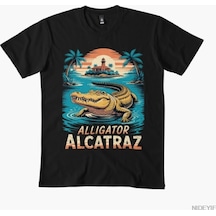 Flood Of Style Komik Meme Florida Everglades Timsah T-shirt Erkekler Kadınlar Için % 100% Pamuk T Shirt Kısa Siyah