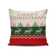 Kırlent Dünyası Merry Christmas Temalı Temalı Dijital Baskılı Kı