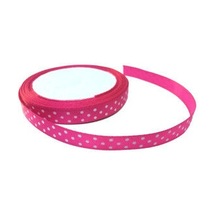 Kurdela Saten Puanli Fuşya 1 Cm 10 Metre