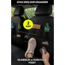 Her Araca Uyumlu 2 Adet Koltuk Arkası Siyah Organizer