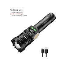 Yüksek Güçlü Led El Feneri Type-c Şarj Edilebilir Alüminyum Torch Açık Built-in 2000mah Built-in 2000mah Çok Renkli