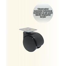 Kilitsiz - 807 - Mobilya Tekerleği 6 Cm 4 Adet - Ece-umay - Dalı Tasarım