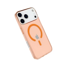 Newface Apple Apple iPhone Uyumlu  17 Pro Kılıf Pc Real Magsafe Kapak - Turuncu Diğer