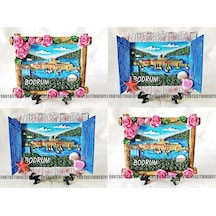 Bodrum Manzaralı Kabartmalı Duvar Veya Masaüstü Pano Tablo