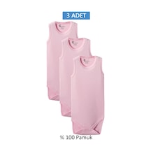Pembe Askılı Body Zıbın 2-7 Yaş Çocuklar İçin 3 Adet Alttan Çıtçıtlı Özel Gereksinimli Renkli