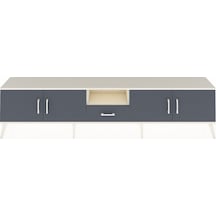 Arges Tv Ünitesi 3 Raflı Tek Çekmeceli 4 Kapaklı 220x30x51 Aytaşı-antrasit Antrasıt/antrasıt - Aytası