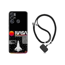 Tecno Pova Neo Kılıf İpli Boyun Askılı Desenli Silikon Nasa 2 1407