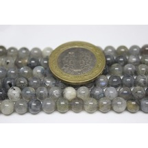 Labradorit Taşı Yarım Dizi 6 MM 18 CM Mor