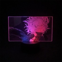 Goldenqian Tokyo Revengen Anime 3d Gece Lambası Boy Için 16 Renk Kız Odası Dekor Illusion Led Lamba Usb Manga Mikey Şekil Uygun Çocuklar Fanlar Noel Hediyeleri Vje4ım Siyah