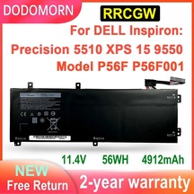 Dodomorn Rrcgw Laptop Batarya Dell Precision 5510 Xps 15 9550 4gvgh M7r96 62mjv Dizüstü Pilleri 56wh 4912mah 11.4v