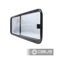 Obus Karavan Berhimi 550 900 Çift Katlı Sürgülü Karavan Penceresi Siyah