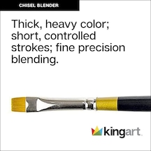 Original Gold Paint Brush-chisel Blender, Size: 10