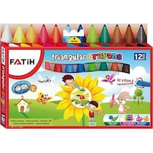 Fatih Mum Pastel Boya Triangular Üçgen Crayons 12 Renk 50290