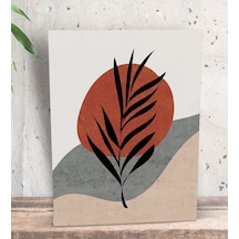Bk Gift Minimalist Style Plant Tasarımlı Dekoratif Mini Kanvas Ta