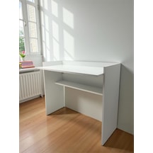 Çalışma Masası Bilgisayar Masası Ofis Ders Yemek Masası Beyaz Beyaz