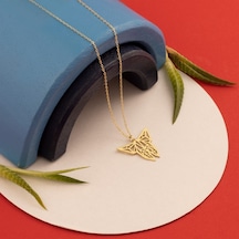 Origami Kelebek Gümüş Kolye