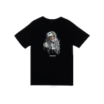 Billie Eilish Baskılı Unisex %100 Pamuk Siyah T-shirt SIYAH