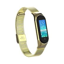 Xiaomi Mi Band 5 Uyumlu Krd-06 Metal Mkst Kordon-gold