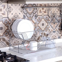 Geseus Home İki Katlı Tabaklık Bulaşıklık Krom Şeffaf Kb009 Krom