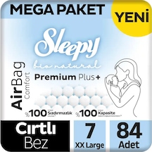 Sleepy Bio Natural Premium Plus Airbag Comfort Mega Paket Bebek Bezi 7 Numara Xxlarge 84 Adet